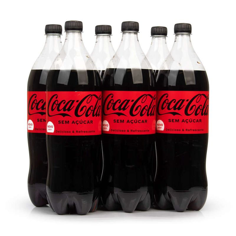 garrafas de coca cola sem açúcar